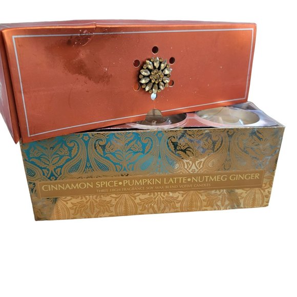 Chesapeake Bay Candles Soy Wax Blend Set Fall Scents Nutmeg, Pumpkin Cinn DH621 - Picture 2 of 6